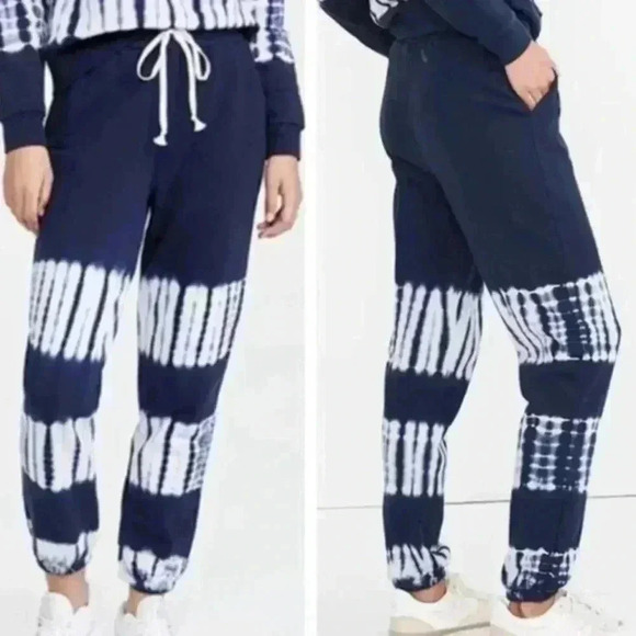 Madewell (Re)sourced Cotton Tie-Dye Retro Sweatpant Jogger Blue/White Size Small - Picture 1 of 3